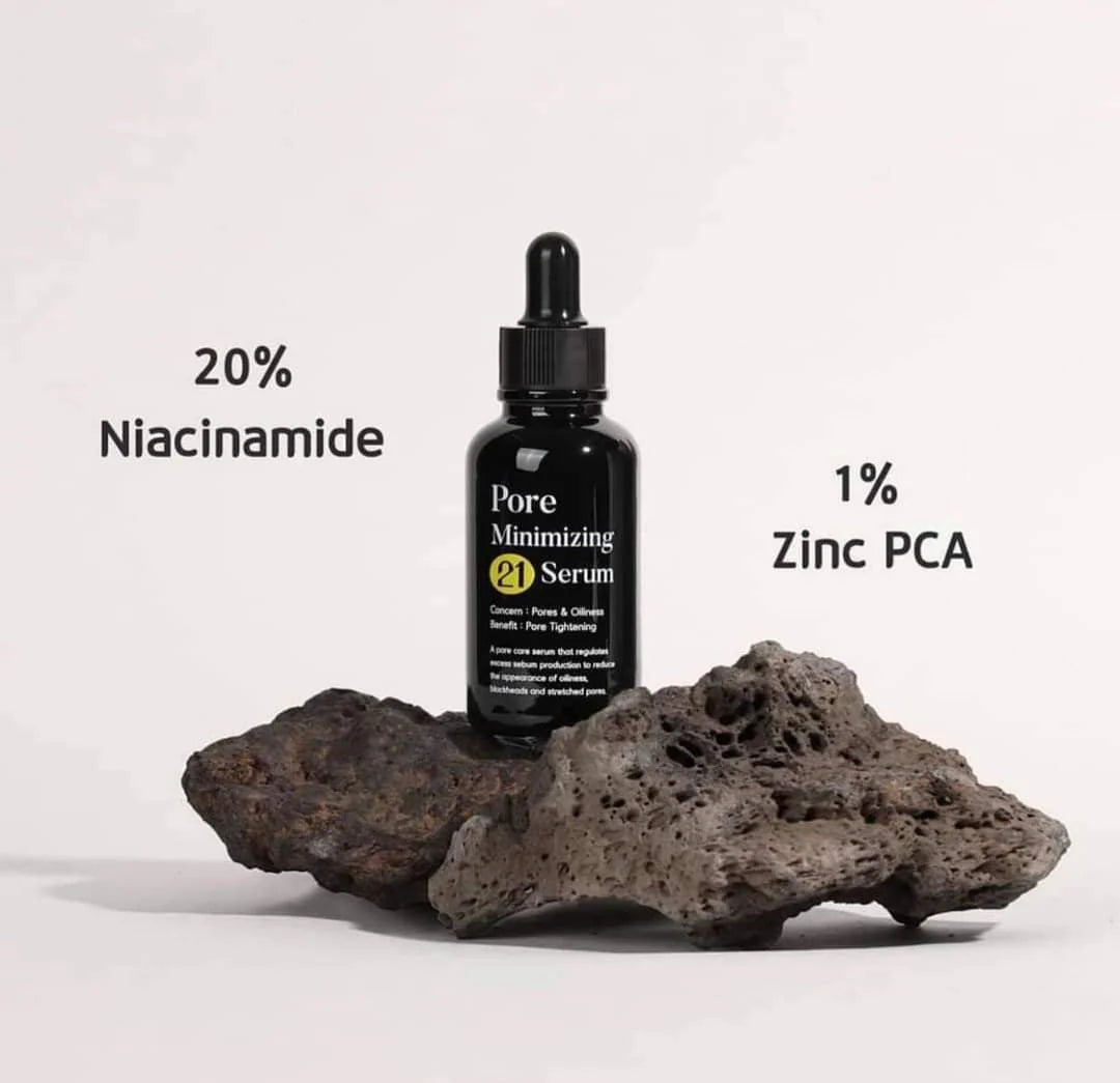 Pore-tightening serum with niacinamide and plant extracts. For combination and oily skin.