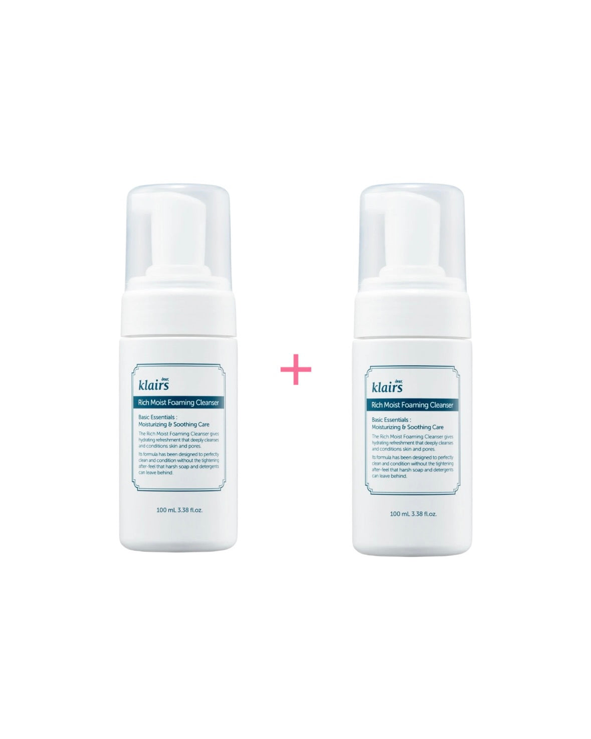 1+1 Dear, Klairs Rich Moist Foaming Cleanser