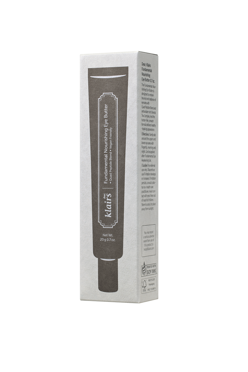 Nourishing eye cream with peptides and shea butter, moisturizes and smooths wrinkles