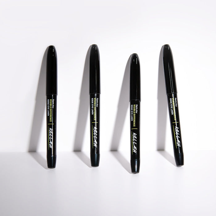 Waterproof eyeliner with rich pigment and precise applicator.