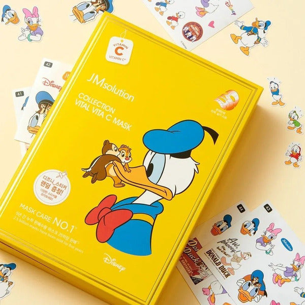 Vitamin C brightening mask from Disney collection, evens tone and adds glow.