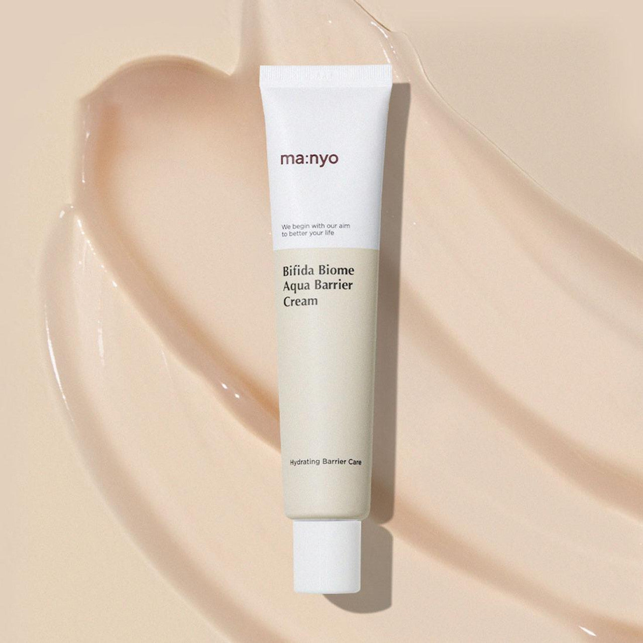 Hydrating cream with probiotics for all skin types, with ceramides, strengthens barrier, locks in moisture