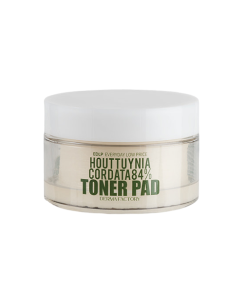 Derma Factory Houttuynia Cordata 84% Toner Pad Тонер-диски пэды для лица успокаивающие и увлажняющие