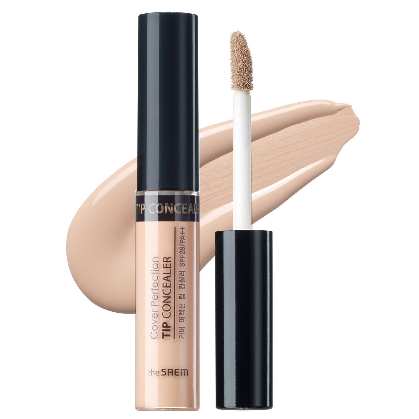 High-coverage concealer, hides imperfections, long-lasting.