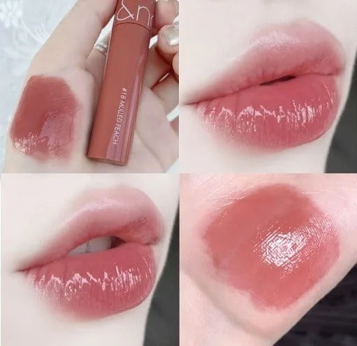 Rom&nd lip tint — for lips — with glossy texture and fruit extract. Hydrates, gives color.