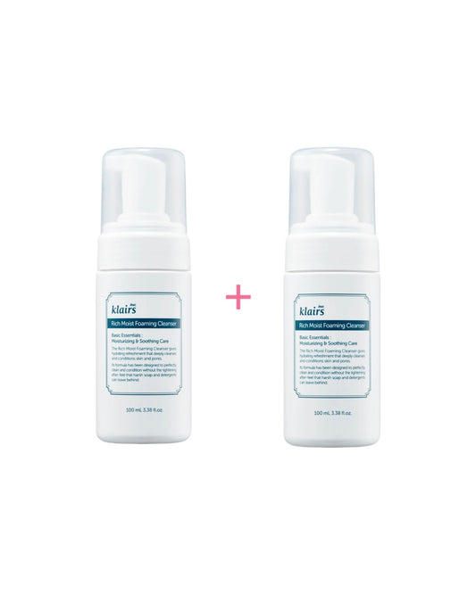 1+1 Dear, Klairs Rich Moist Foaming Cleanser