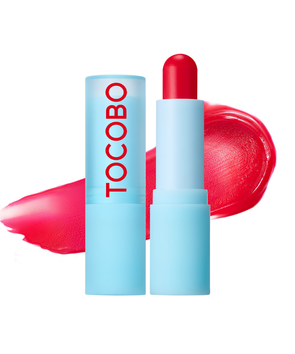 Увлажняющий оттеночный бальзам для губ в вишнёвом оттенке TOCOBO Glass Tinted Lip Balm 011 Flush Cherry