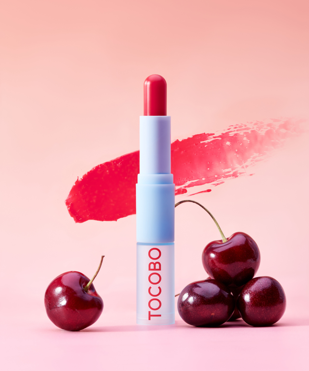 Увлажняющий оттеночный бальзам для губ в вишнёвом оттенке TOCOBO Glass Tinted Lip Balm 011 Flush Cherry