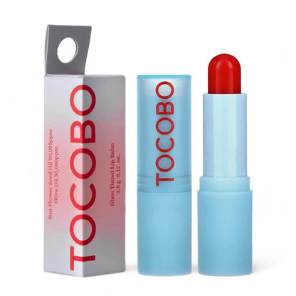 Увлажняющий оттеночный бальзам для губ в вишнёвом оттенке TOCOBO Glass Tinted Lip Balm 011 Flush Cherry